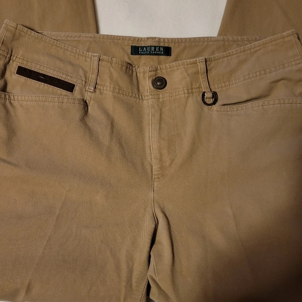 Lauren Ralph Lauren * Straight Leg* Ankle Length* Khaki Jeans* Sz 10